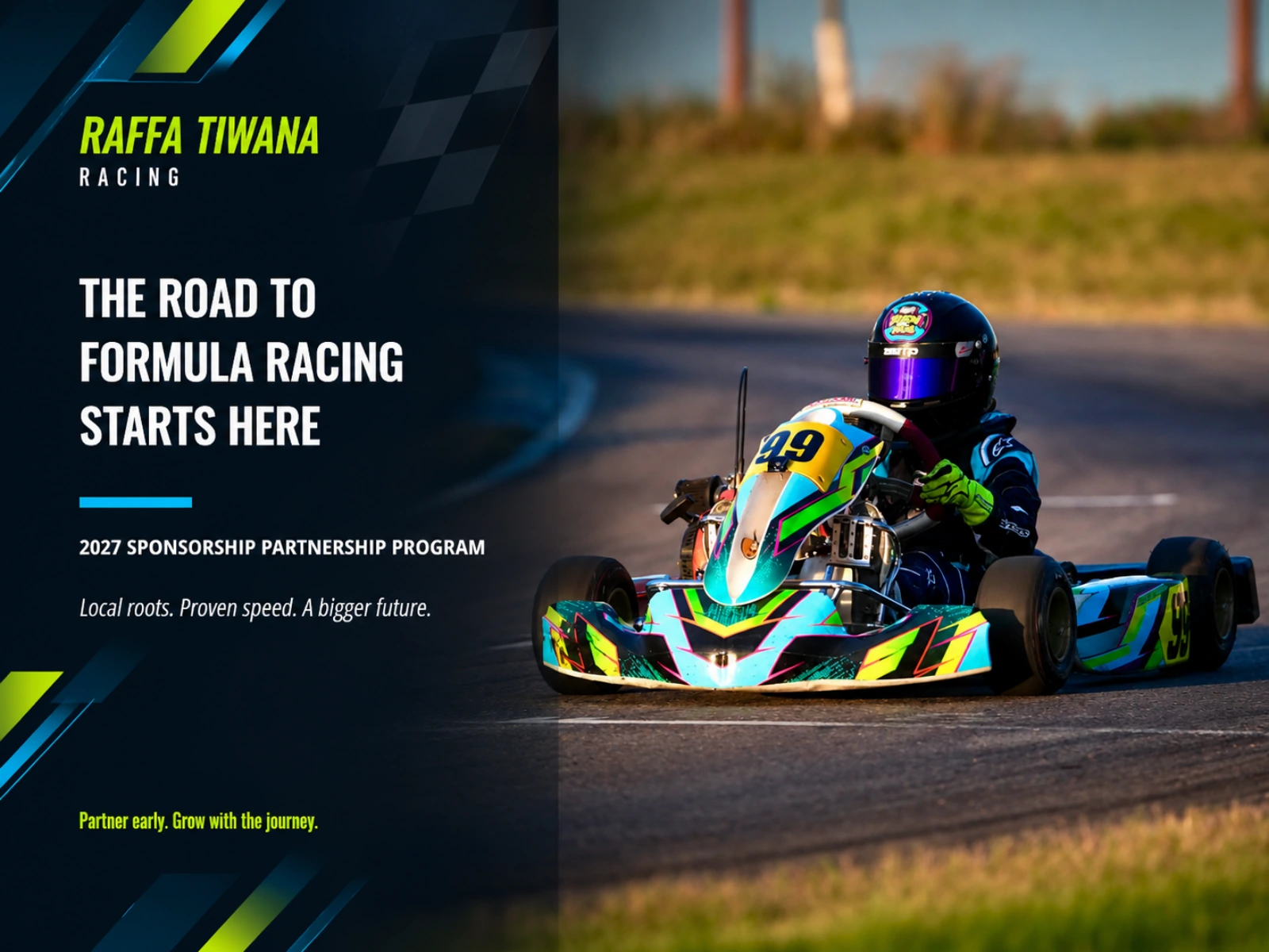 Cover of Raffa Tiwana Racing sponsorship presentation